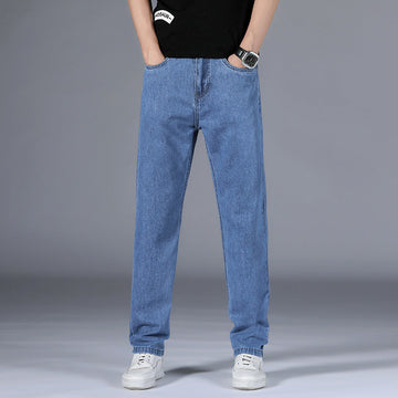 Classic Fit Straight Leg Denim Pants
