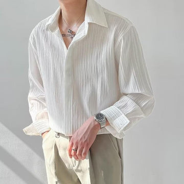 Breathable Crinkled Relaxed Fit Shirt