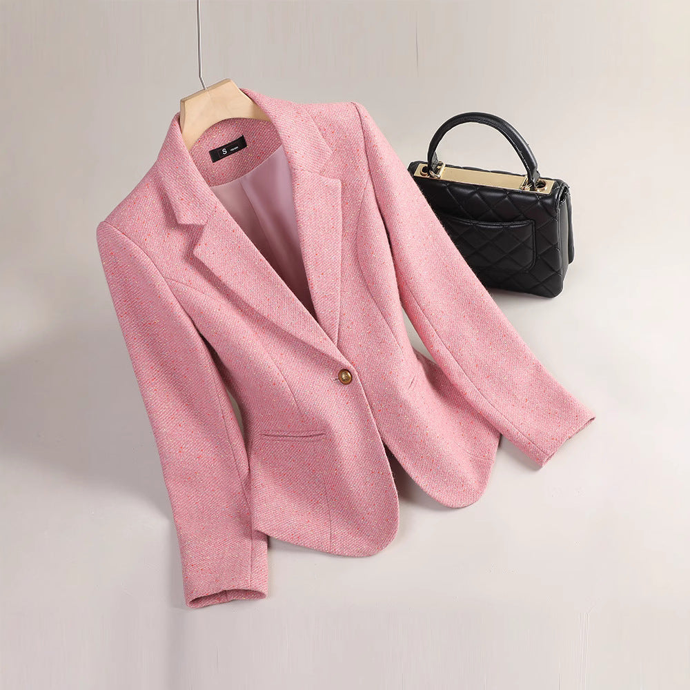 Women's Blazer – Tailored Fit – Notch Lapel – Luxurious Fabric – Single Closure
