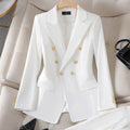 Women's Blazer – Tailored Fit – Double Breasted – Elegant Gold Buttons – Classic Cut