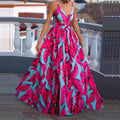 Women's Maxi Dress – A-line Fit – Light and Breathable – Spaghetti Straps – Print Design