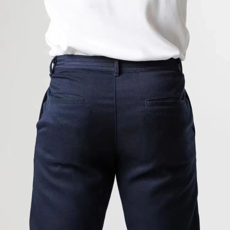 Men's Trousers – Slim Fit – Tapered Leg – Breathable Cotton Blend – Full Length