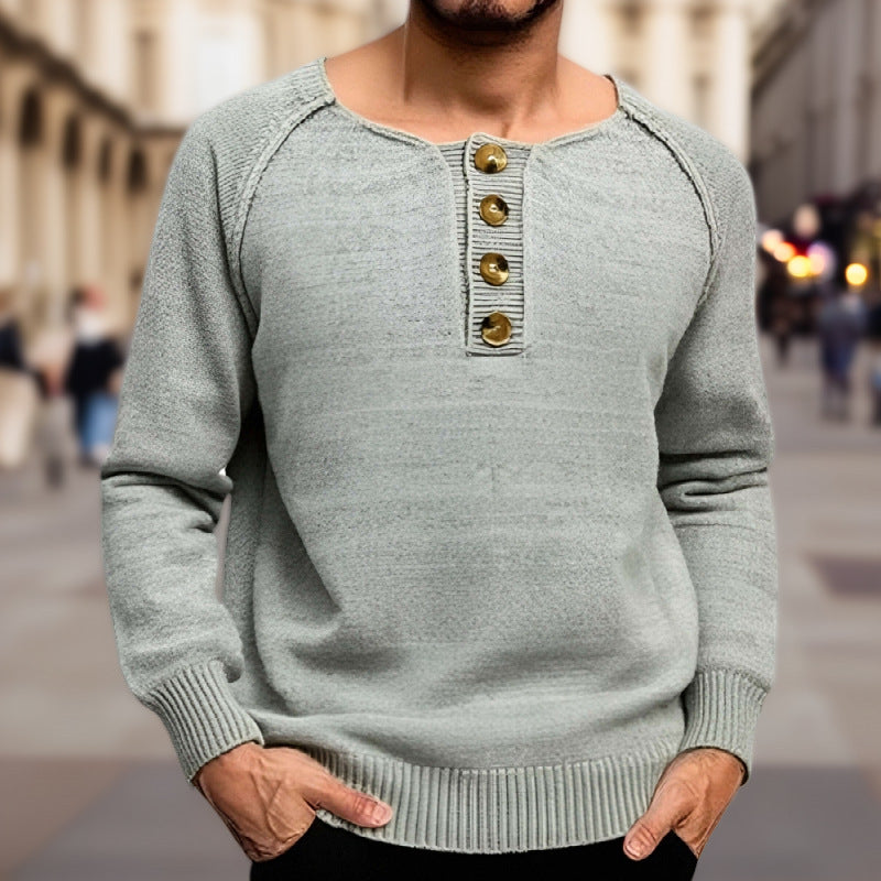 Regular Fit Textured Knit Pullover Sweater