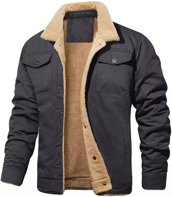 Sherpa Lined Relaxed Fit Utility Jacket