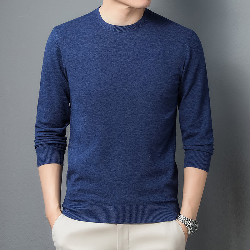 Lightweight Knit Cotton Crew Neck Sweater