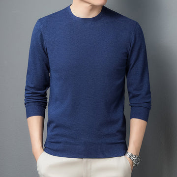 Lightweight Knit Cotton Crew Neck Sweater