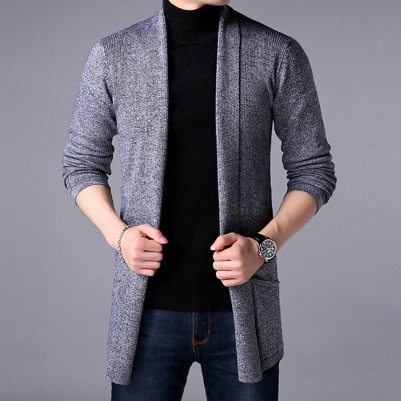 Wool Blend Relaxed Fit Long Cardigan