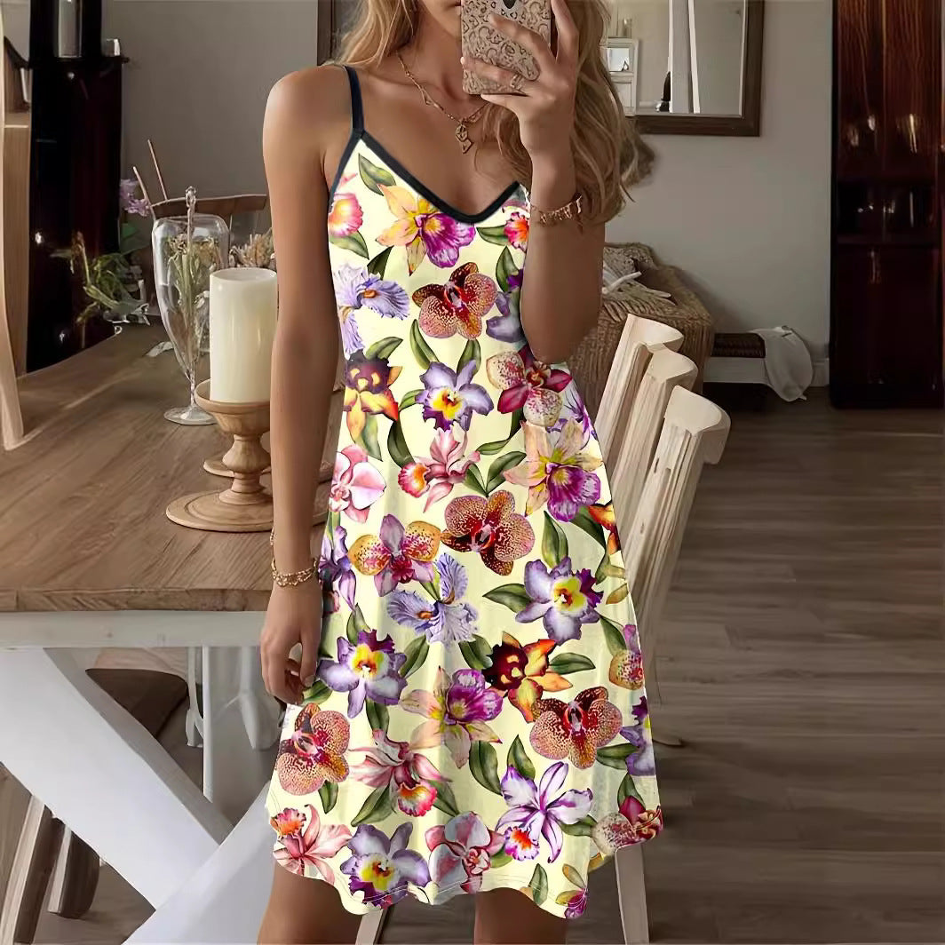 Lightweight Cotton Blend A-Line Mini Dress