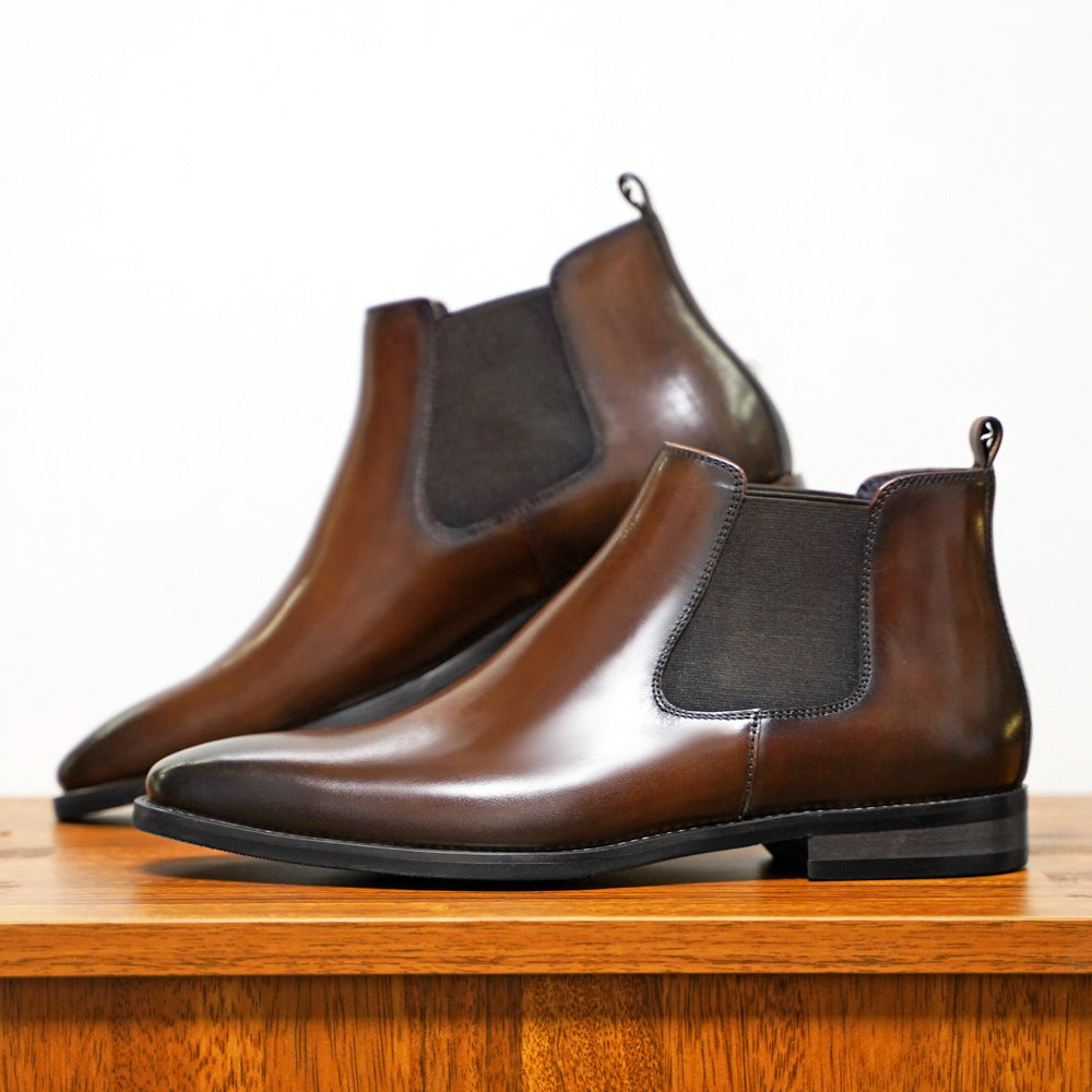 Leather Slip-on Classic Chelsea Boots