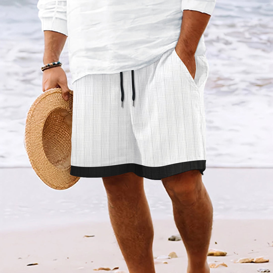 Casual Elastic Drawstring Relaxed Fit Shorts
