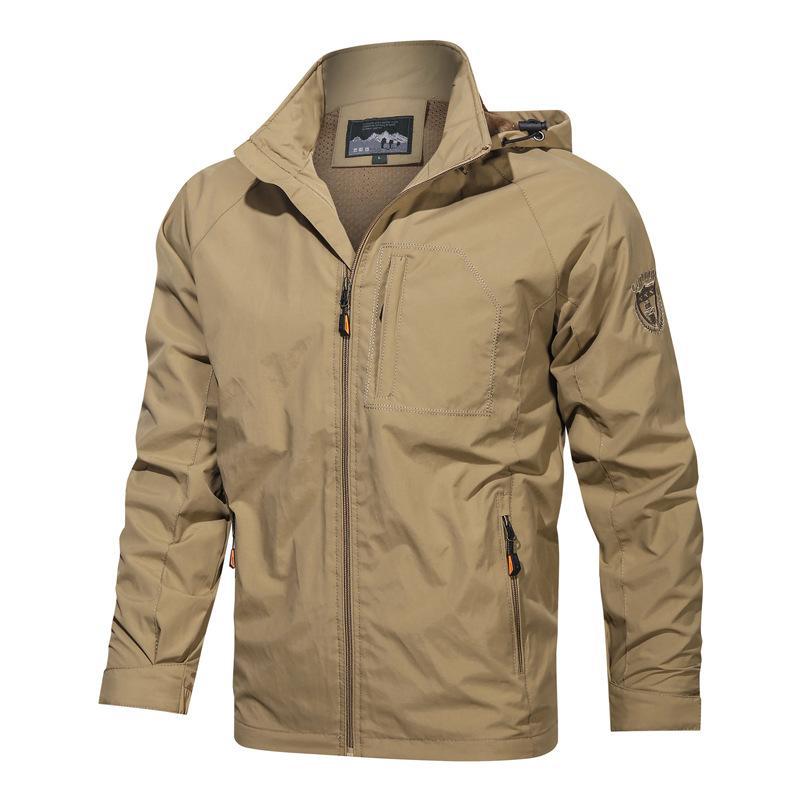 Relaxed Windproof Water-Resistant Hooded Jacket