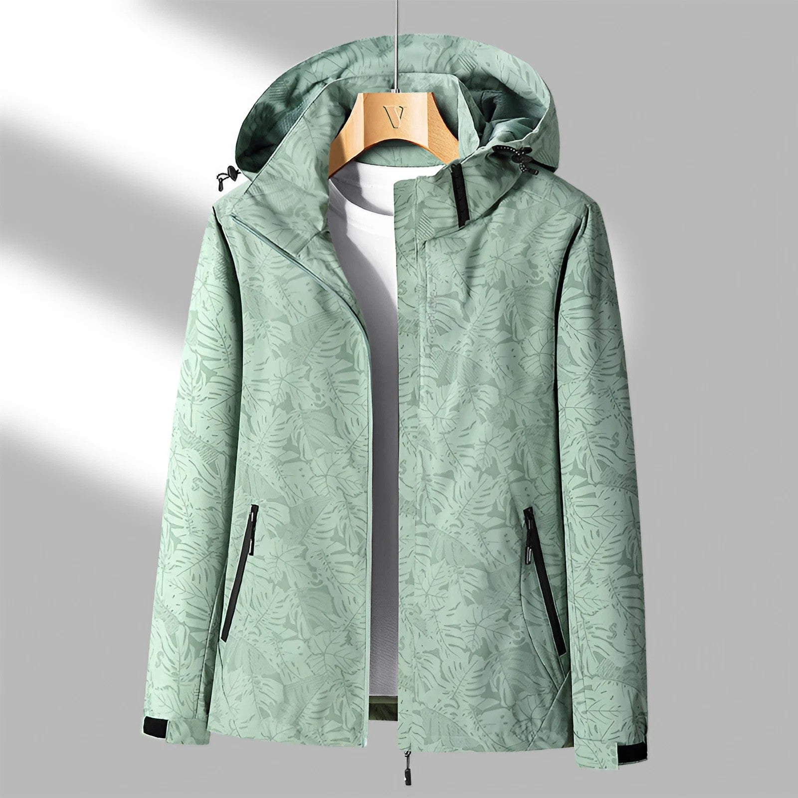 Women's Rain Jacket – Waterproof Standard Fit – Adjustable Hood – Zipper Pockets