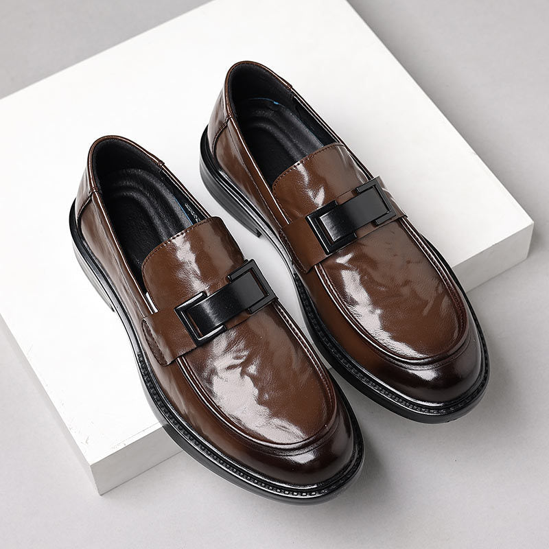 Genuine Leather Slip-On Pointed Toe Loafers