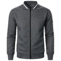 Men's Bomber Jacket - Quilted Design - Zipper Closure - Ribbed Collar & Cuffs - Regular Fit