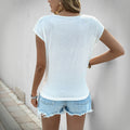 Women's T-shirt – Relaxed Fit – Draped Cowl Neckline – Soft Breathable Material
