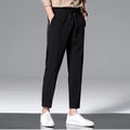 Men's Trousers – Lightweight Breathable Fabric – Relaxed Fit – Elastic Waist – Ankle Length
