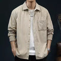 Men's Shirt with Long Sleeves – Relaxed Fit – Striped – Breathable Cotton