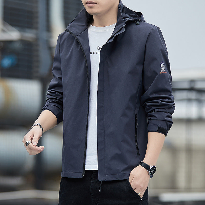Detachable Hood Tailored Fit Windbreaker