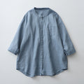 Women's Shirt – Oversized Fit – Three-Quarter Sleeves – Natural Fibers – Minimalist Design
