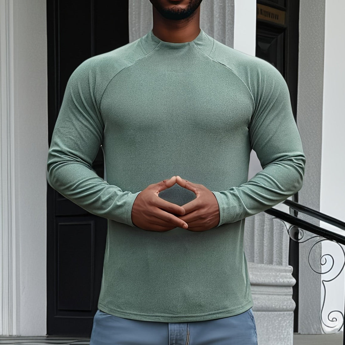 Soft Stretch Cotton Slim Fit Long-Sleeve T-Shirt