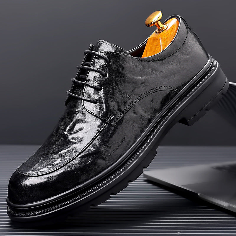 Men's Shoes – Oxford Shoes in Hand-Embossed Leather – Closed Lacing – Classic Fit