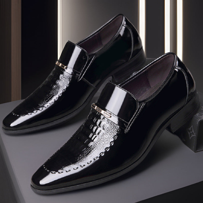 Patent Leather Slip-On Pointed Toe Shoes