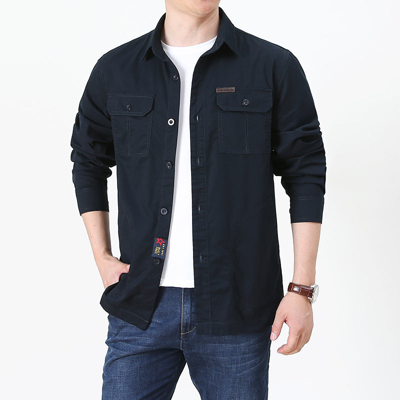 Relaxed Fit Practical Chest Pockets Shirt Jacket