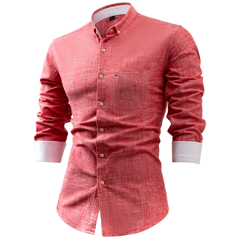 Cotton Linen Breathable Slim Fit Shirt