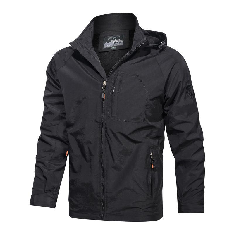 Relaxed Windproof Water-Resistant Hooded Jacket
