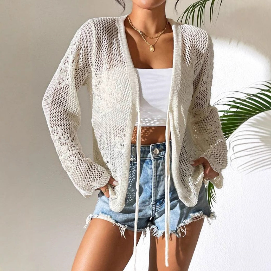 Lightweight Knit Loose Fit Open Front Cardigan