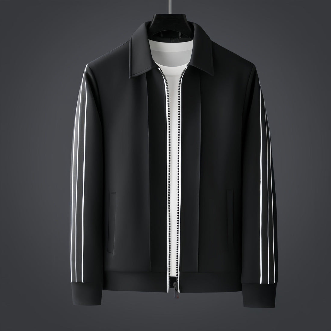 Hugo - Knit Blend Contrast Stripe Track Jacket