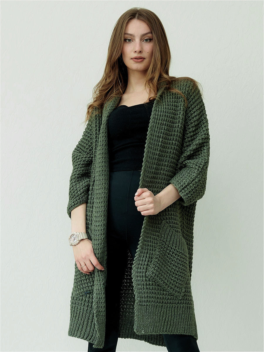 Chunky Wool Blend Oversized Coat