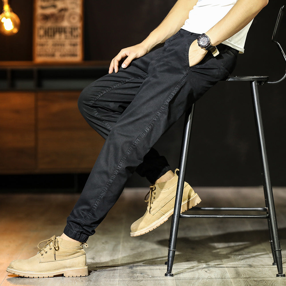 Men's Jogging Pants – Tapered Fit – Breathable Blend – Elastic Waist – Ribbed Ankles