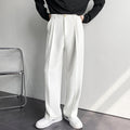 Men's Trousers – Straight Leg – Relaxed Fit – Pleated Front – Full Length