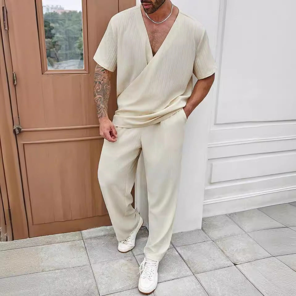 Lightweight Relaxed Fit Short-Sleeved Suit