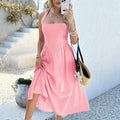 Dress for Women – Halterneck – Sleeveless – A-line Fit – Midi – Cotton Linen