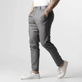Men's Trousers – Slim Fit – Tapered Leg – Breathable Cotton Blend – Full Length