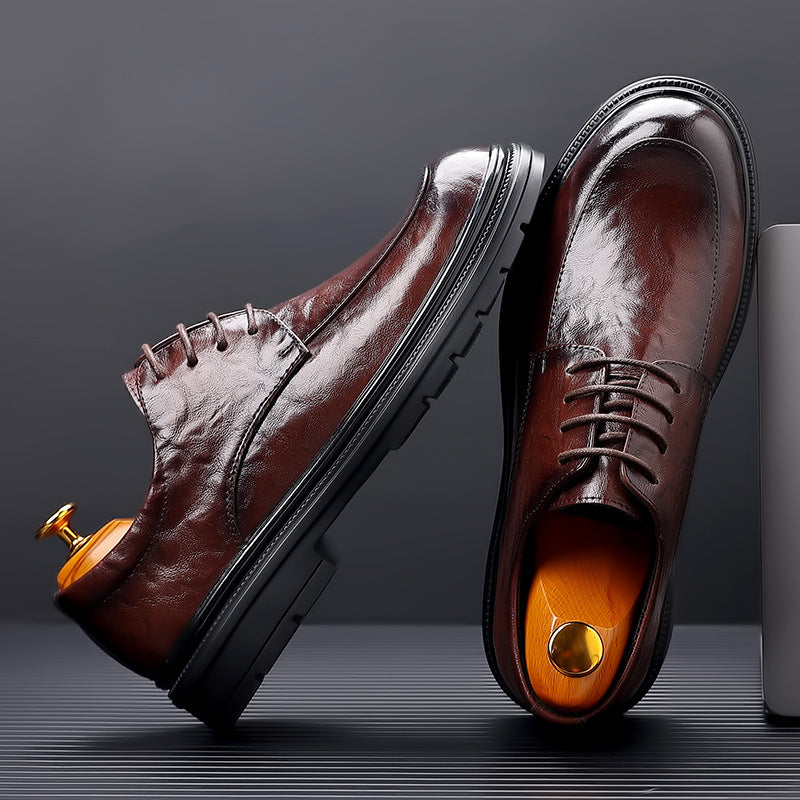 Hand-Embossed Leather Classic Fit Oxford Shoes