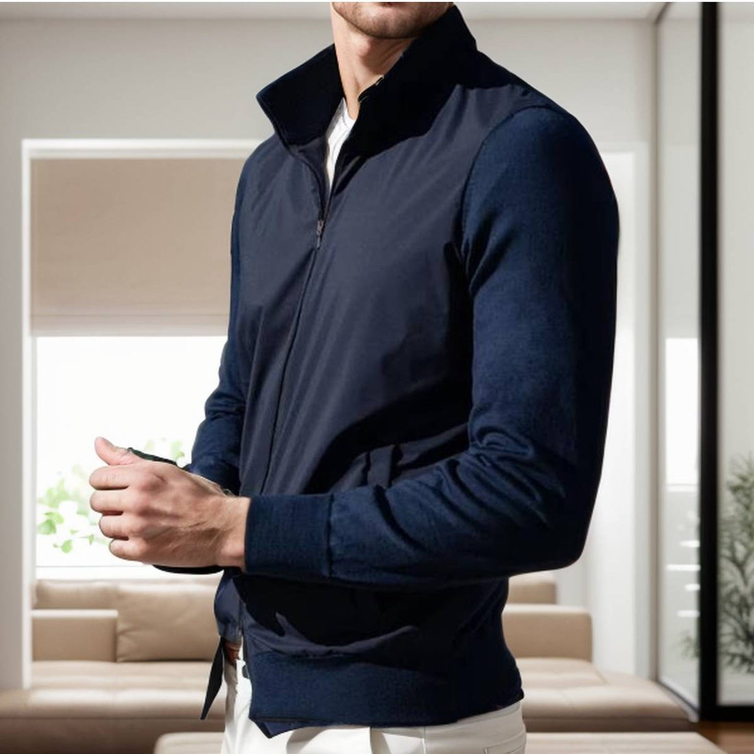 Lightweight Breathable Slim Fit Zip-Up Jacket