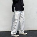 Men's cargo pants – 100% cotton – relaxed fit – full length with pockets