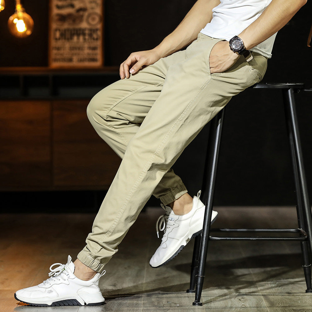 Men's Jogging Pants – Tapered Fit – Breathable Blend – Elastic Waist – Ribbed Ankles