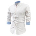 Men's Shirt – Slim Fit – Cotton/Linen – Long Sleeves – Versatile and Breathable