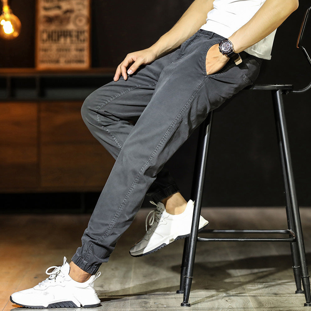 Men's Jogging Pants – Tapered Fit – Breathable Blend – Elastic Waist – Ribbed Ankles
