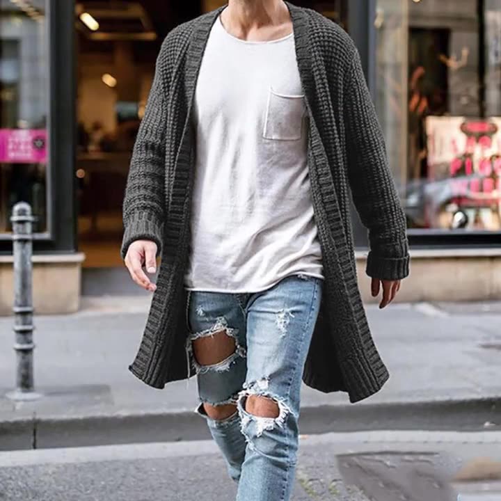 Chunky Knit Oversized Relaxed Fit Cardigan