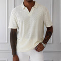 Men's T-shirt – Knit Fabric – Relaxed Fit – Jacquard Lace – Short Sleeve