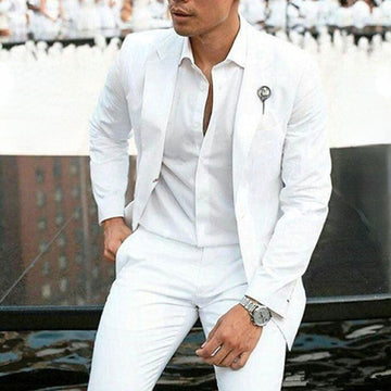 Lightweight Slim-Fit Single-Button Suit