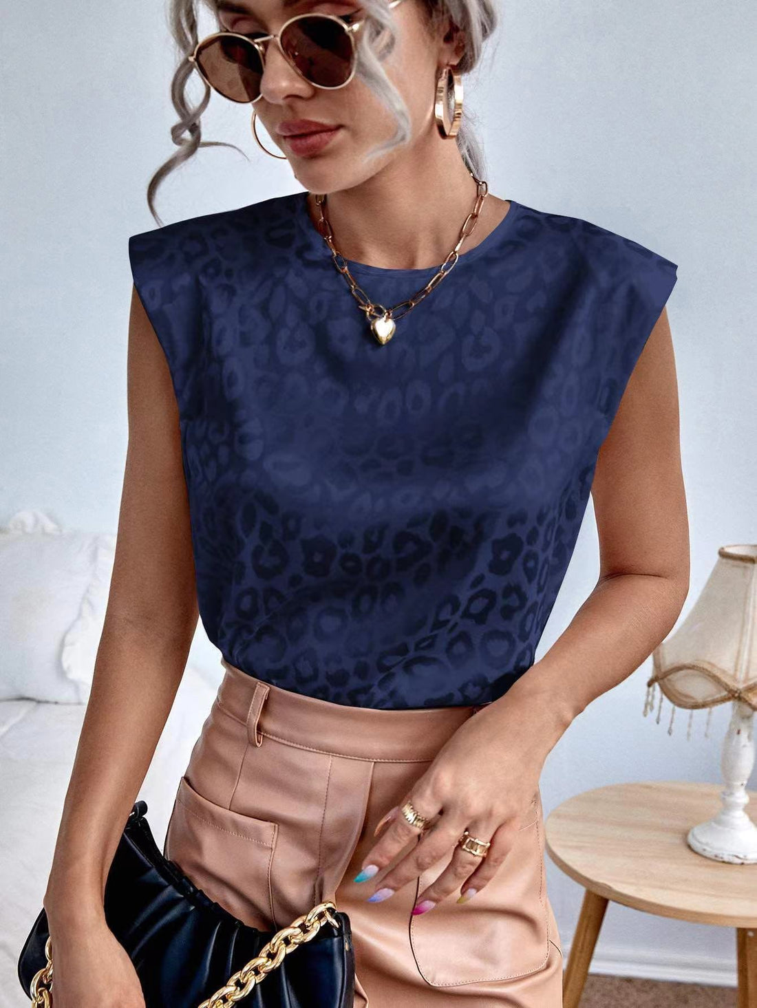 Animal Print Relaxed Fit Top