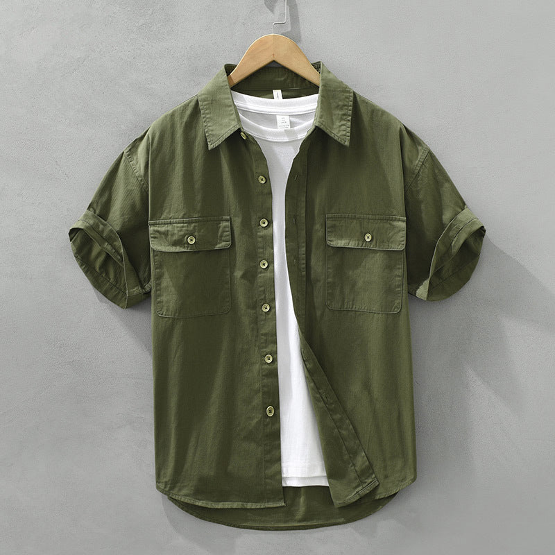 Heavy Cotton Relaxed Fit Short Sleeve Shirt