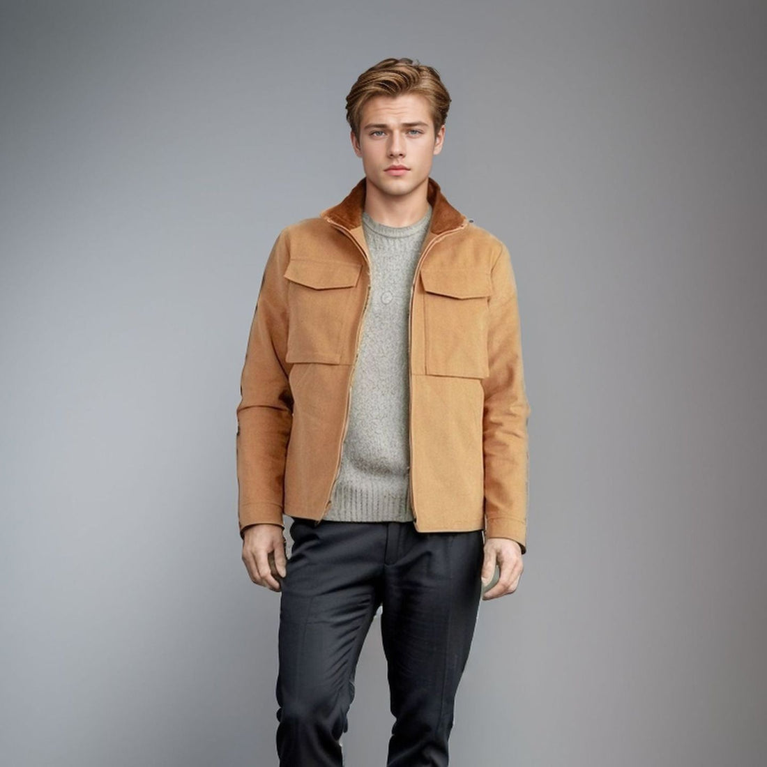 Structured Cotton Utility Workwear Jacket