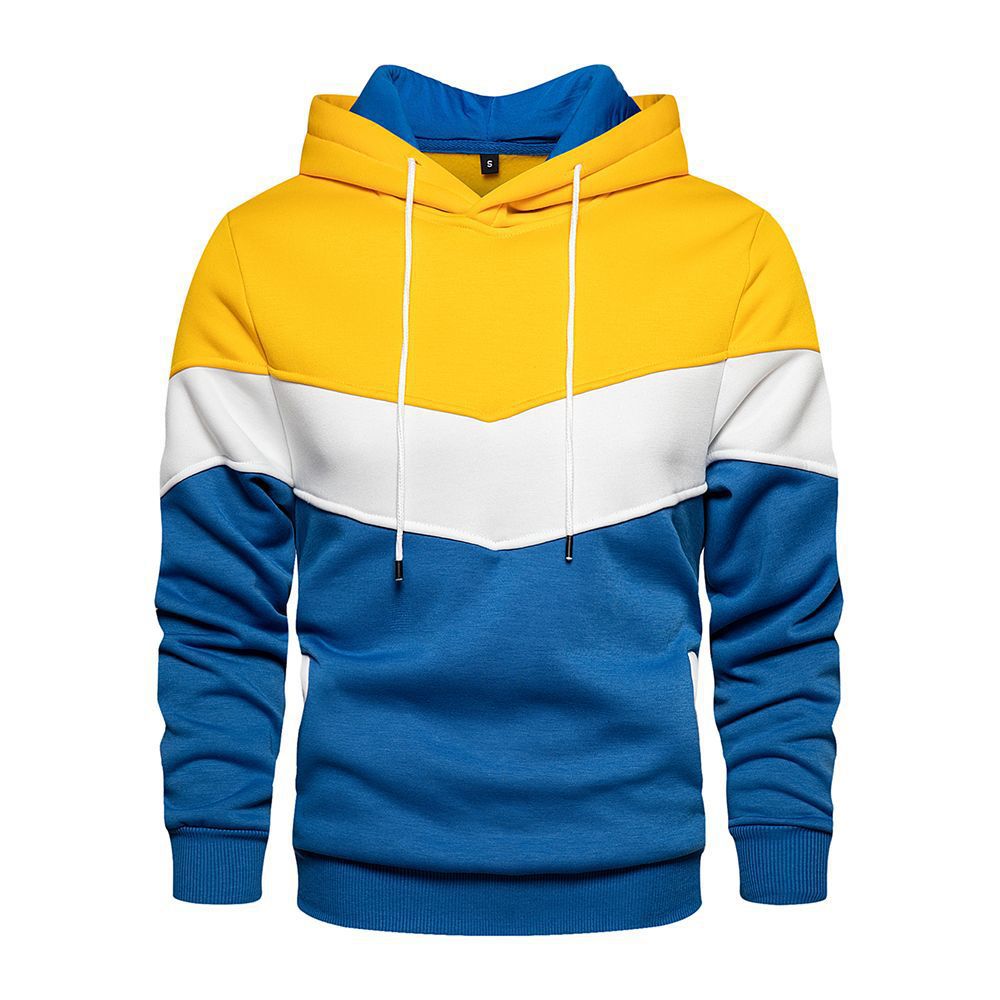 Colorblock Loose Fit Hooded Sweatshirt